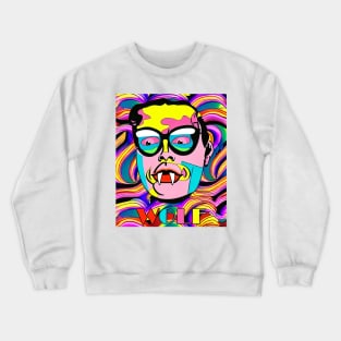 ACID WOLF Pop Art Surreal Magic Human | Big Boss Art By Tyler Tilley Crewneck Sweatshirt